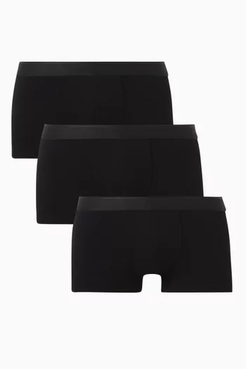 Trunks in Stretch Cotton, Set of 3