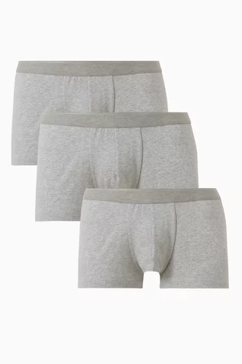 Trunks in Stretch Cotton, Set of 3