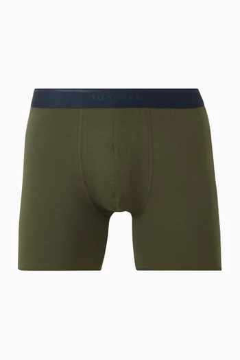 Long Boxer Briefs in Supima Cotton Stretch