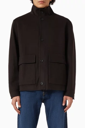 Harrington Jacket in Split Wool