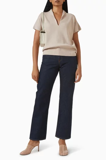 بنطال جينز ربريس دينم بقصة ساق مستقيمة