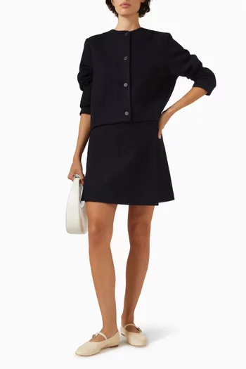 Button Cardigan in Wool-blend