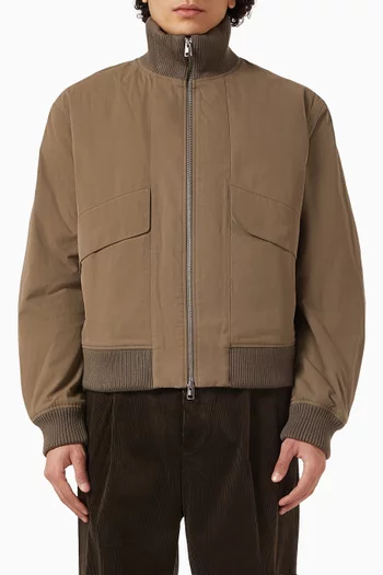 Padded Flight Jacket in Cotton-blend