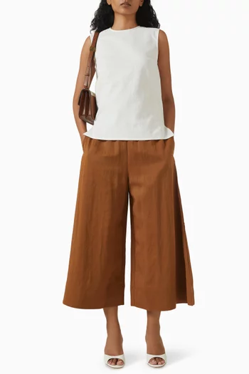 بنطال بقصة ساق واسعة