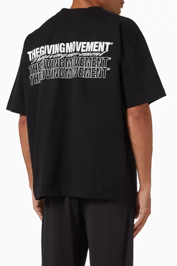 Oversized T-shirt in Textured Cotton