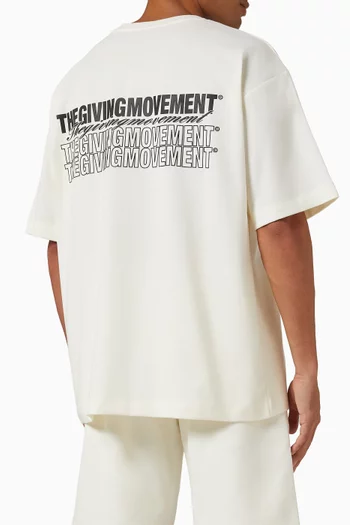 Oversized T-shirt in Textured Cotton