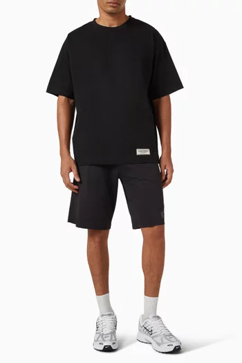 Oversized Vertical Print T-shirt in Organic Cotton Jersey