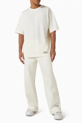 Oversized Vertical Print T-shirt in Organic Cotton Jersey