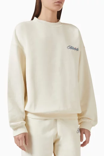 Oversized Varsity Collegiate Sweatshirt in Fleece