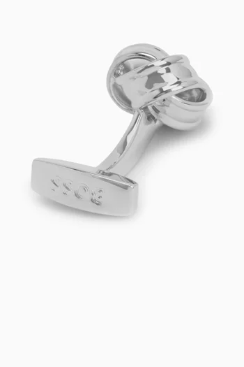 أزرار أكمام بعقدة نحاس لامع