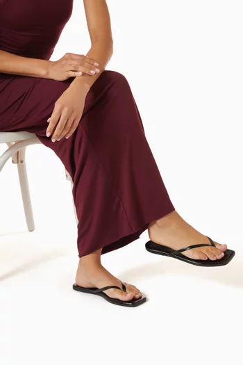 حذاء فليب فلوب بمقدمة مربعة جلد بنقشة جلد التمساح