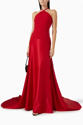 فستان فلوري طويل