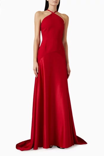 فستان فلوري طويل