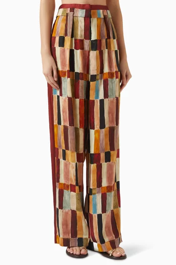 Marjorelle Wide-leg Pants in Linen Blend