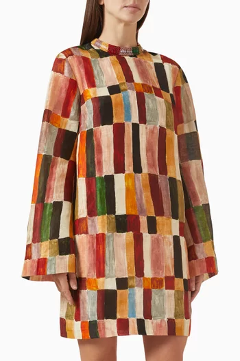 Marjorelle Mini Dress in Linen Blend