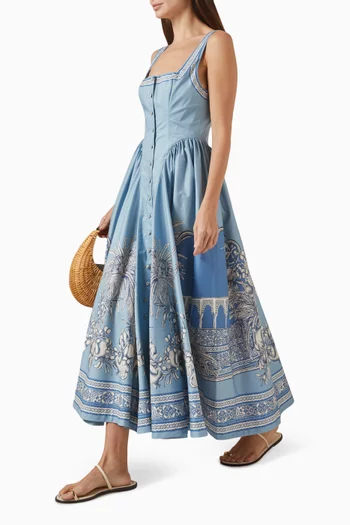 Villa Romantica Dress in Cotton Poplin