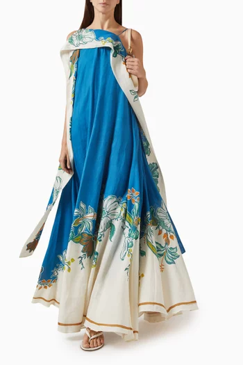 فستان سهرة لودا بقصة غير متماثلة رامي