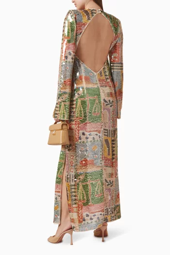 Lumira Sequin-embellished Gown