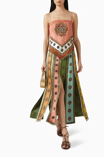 Contina Slit Skirt in Viscose