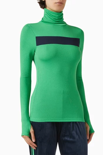 Lennon Rib Turtleneck in Jersey