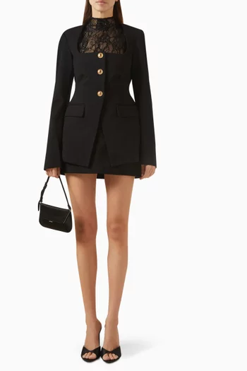 جاكيت بقصة منحوتة قماش بونتي مطاطي ناعم