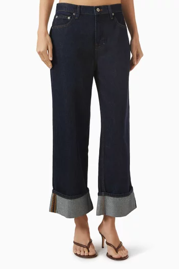 بنطال جينز جود ستاندرد بحواف مطوية