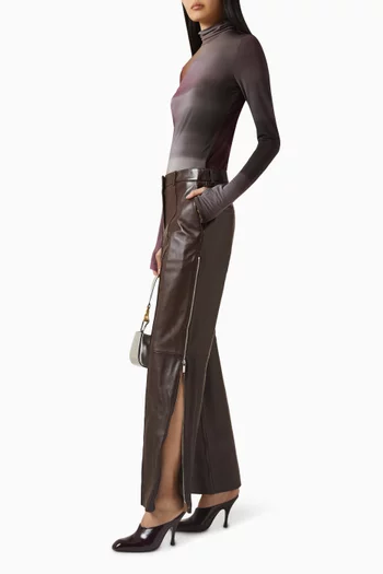 Le Zip Pants in Leather