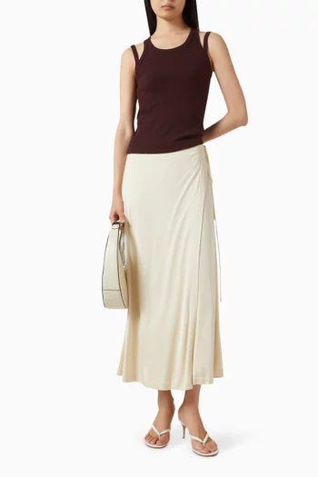 Racerback Strap Tank Top in Cotton Blend