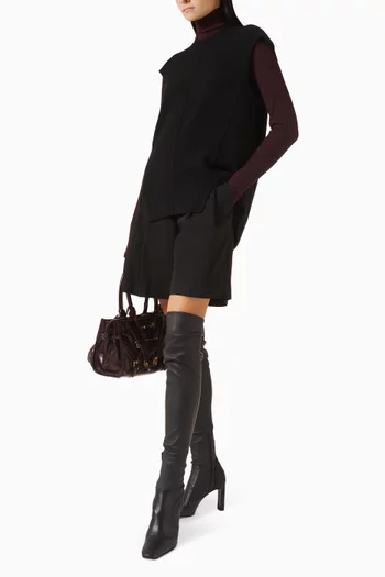 Brushed Sweater Vest in Wool Blend