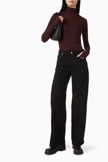 Shrug Turtleneck Top in Cotton Blend