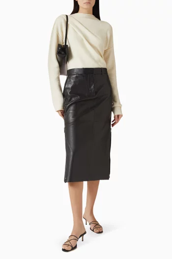 Slouchy Crewneck Sweater in Merino Wool Blend