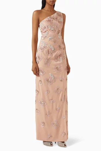 Penina One-shoulder Embellished Gown