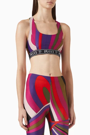 Iride-print Sports Bra