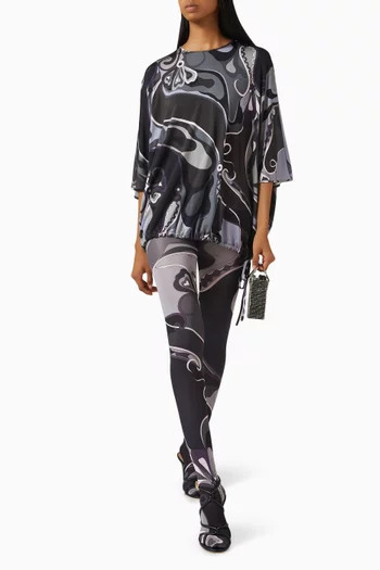 بلوزة بنقشة تجريدية جيرسيه ستان