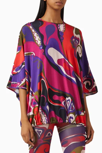 بلوزة بنقشة تجريدية جيرسيه ستان