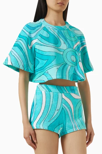 بلوزة بنقشة مارمو قطن