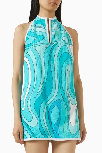 فستان بنقشة مارمو قطن تيري