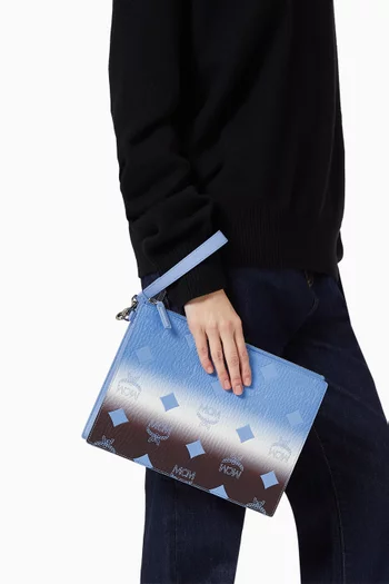 حافظة ارين مسطحة صغيرة قنب بنقشة فيزيتوس وحروف شعار الماركة