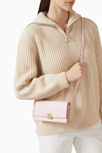 Aren Chain Wallet in Maxi Visetos Leather