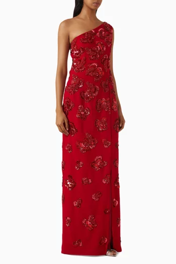 Penina One-shoulder Embellished Gown