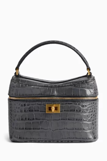 Rodeo Vanity Bag in Croc-embossed Calfskin