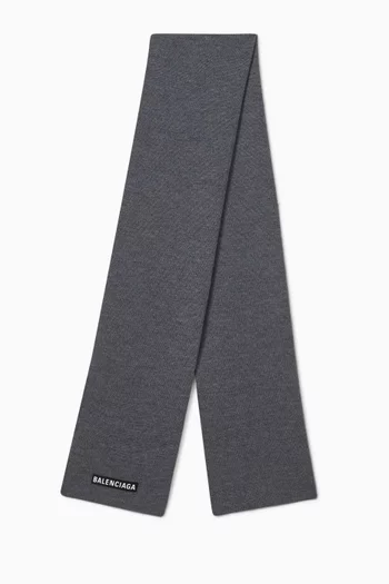 Patch Scarf in Wool