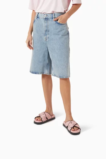 Cross Slide Sandals in Visetos Canvas