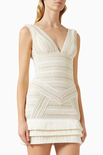 Radiant Fringe Mini Dress