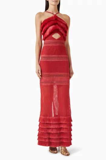 فستان راديانت مزين بشرّابات