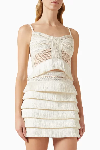 Radiant Fringed Top in Knit