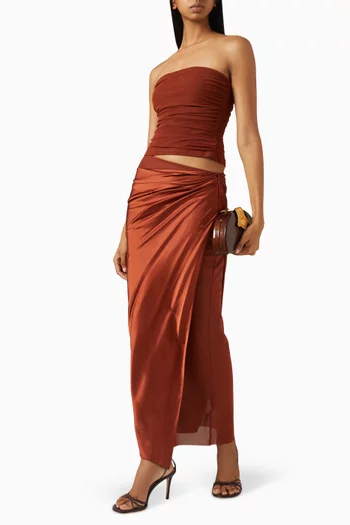 بلوزة بريانا بلا حمالات قماش شبكي