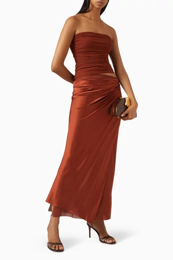 Brianna Maxi Skirt in Mesh