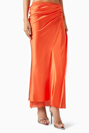 Brianna Maxi Skirt in Mesh