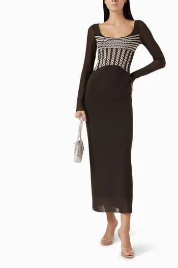 Maddie Maxi Dress in Mesh